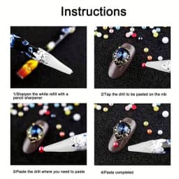 1/2/3/5PCS Nail Art Dotting Pencil Rhinestone Picker Contactless Pick Up Tool For Crystal Wax Pencil For Stones Accessories