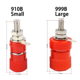10 PCS JS-910B 999B Binding Posts Terminals 4mm Banana Plug Socket 4mm Terminal Connector for Amplifier Arduino