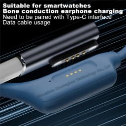 Suitable for Shokz devices bone transfer headset/smart watch charging adapter USB-C to 7.62MM 2-pin/4-pin magnetic charging port