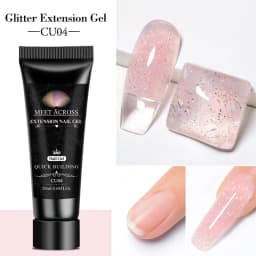 MEET ACROSS 20ml Fluorescent Extension Nail Gel Bright Pink Blue Purple UV Hard Gel Nails Finger Prolong Neon Buliding Gel