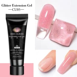 MEET ACROSS 20ml Fluorescent Extension Nail Gel Bright Pink Blue Purple UV Hard Gel Nails Finger Prolong Neon Buliding Gel