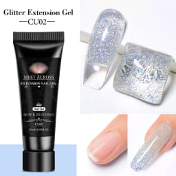 MEET ACROSS 20ml Fluorescent Extension Nail Gel Bright Pink Blue Purple UV Hard Gel Nails Finger Prolong Neon Buliding Gel