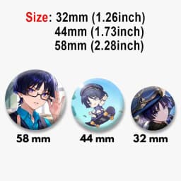 Popular Game Figure Wanderer Badges Genshin Impact Round Brooches Cartoon Cosplay Lapel Pins Backpacks Bag Accessories Fan Gifts