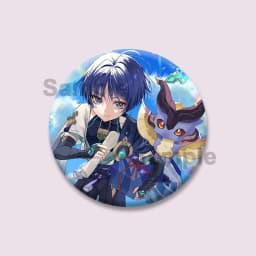 Popular Game Figure Wanderer Badges Genshin Impact Round Brooches Cartoon Cosplay Lapel Pins Backpacks Bag Accessories Fan Gifts