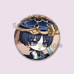 Popular Game Figure Wanderer Badges Genshin Impact Round Brooches Cartoon Cosplay Lapel Pins Backpacks Bag Accessories Fan Gifts