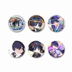 Popular Game Figure Wanderer Badges Genshin Impact Round Brooches Cartoon Cosplay Lapel Pins Backpacks Bag Accessories Fan Gifts