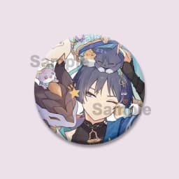 Popular Game Figure Wanderer Badges Genshin Impact Round Brooches Cartoon Cosplay Lapel Pins Backpacks Bag Accessories Fan Gifts