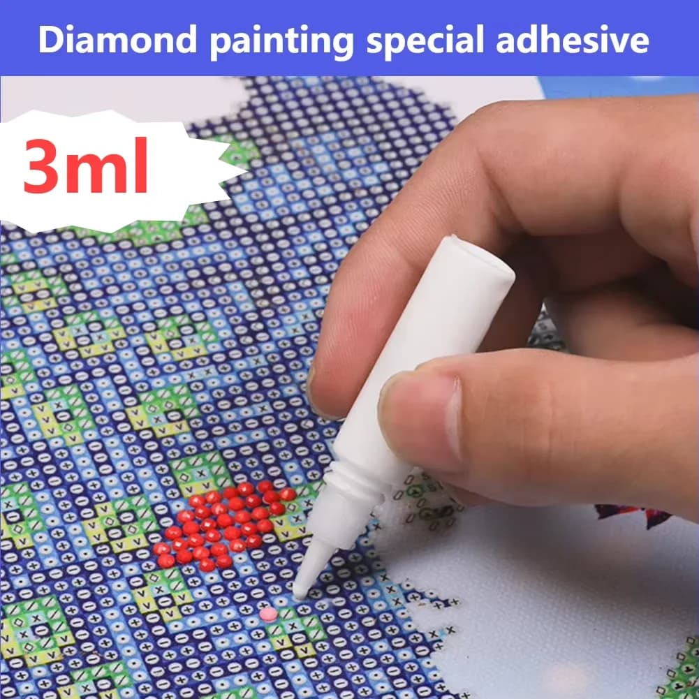 3ml Bottled Diamond Painting Glue Drill Sticky Tool for DIY Handcraft Artwork