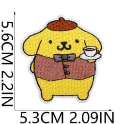 Anime White Dog Patches for Clothing Kawaii Embroidered Patches on Clothes Stickers DIY Ironing Appliques Jacket Jeans Stripes