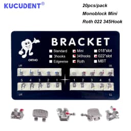 20Pcs/1Pack Dental Orthodontic Brackets Brace Roth/MBT 022 345 Hooks Metal Monoblock Brackets Dentist Treatment Ortho Materials