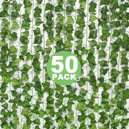 Artificial Green Ivy Leaf Rattan Creeper Leaves Vine Hanging Garland DIY Fake Flowers Plants for Garden Wedding Party Home Decor