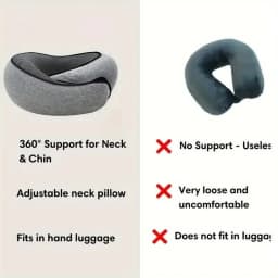 Portable Adjustable Travel Neck Pillow Memory Foam U-shaped Pillow Snail Style Travel Neck Support Soft Noon Break Sleep Pillow