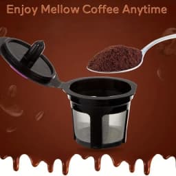 1pcs Reusable K Cups Coffee Filters, Refillable Coffee Pod Capsules With Built-In, Integrated Mesh Strainer For Use With Keurig