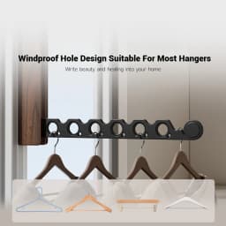 Wood Clothes Hanger Wall Mounted Drying Rack, Collapsible Design, and Invisible Clothing Organizer for Efficient Space Saving