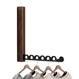 Wood Clothes Hanger Wall Mounted Drying Rack, Collapsible Design, and Invisible Clothing Organizer for Efficient Space Saving
