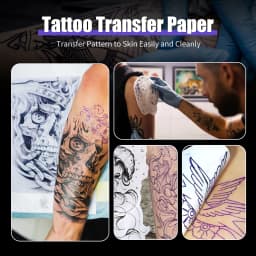 DQFART 10/50/30/100 Sheets A4 Tattoo Transfer Paper Thermal for Stencil Printer & Tattoo Machine - Reusable Stencil Supplies