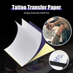 DQFART 10/50/30/100 Sheets A4 Tattoo Transfer Paper Thermal for Stencil Printer & Tattoo Machine - Reusable Stencil Supplies