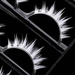 DIY white eyelashes manga Cosplay Feather Lashes full strips False Eyelashes Natural Thin Band Little Devil Eyelashes cos makeup