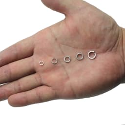 100PCS Fishing Split Rings Stainless Steel Lure Rings Flattened Hyber Split Rings for Fishing Lures Solid Snap Rings Saltwater