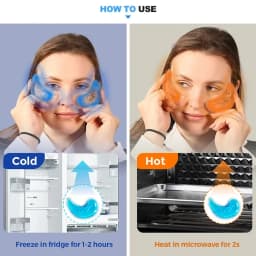 Hot & Cold Compress Eye Pad Reusable Ice Gel Eye Pack Cooling Gel Eye Pad for Eye Strain Swelling Dark Circle Skin Care Tools