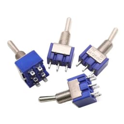 10pcs ON-OFF-ON / ON-ON Miniature Toggle Switches Mini MTS-102 103 202 203 Power Button Switch 3pin 6pin