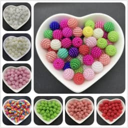 20p 12mm Bayberry Beads Round Acrylic Beads Loose Spacer Beads DIY Accessories beading Jewelry Europe necklace Making for women