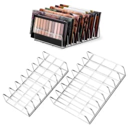 Acrylic Eyeshadow Palette Makeup Organizer 7-Section Makeup Palette Organizer Cosmetics Storage Holder for Eyeshadow Palettes