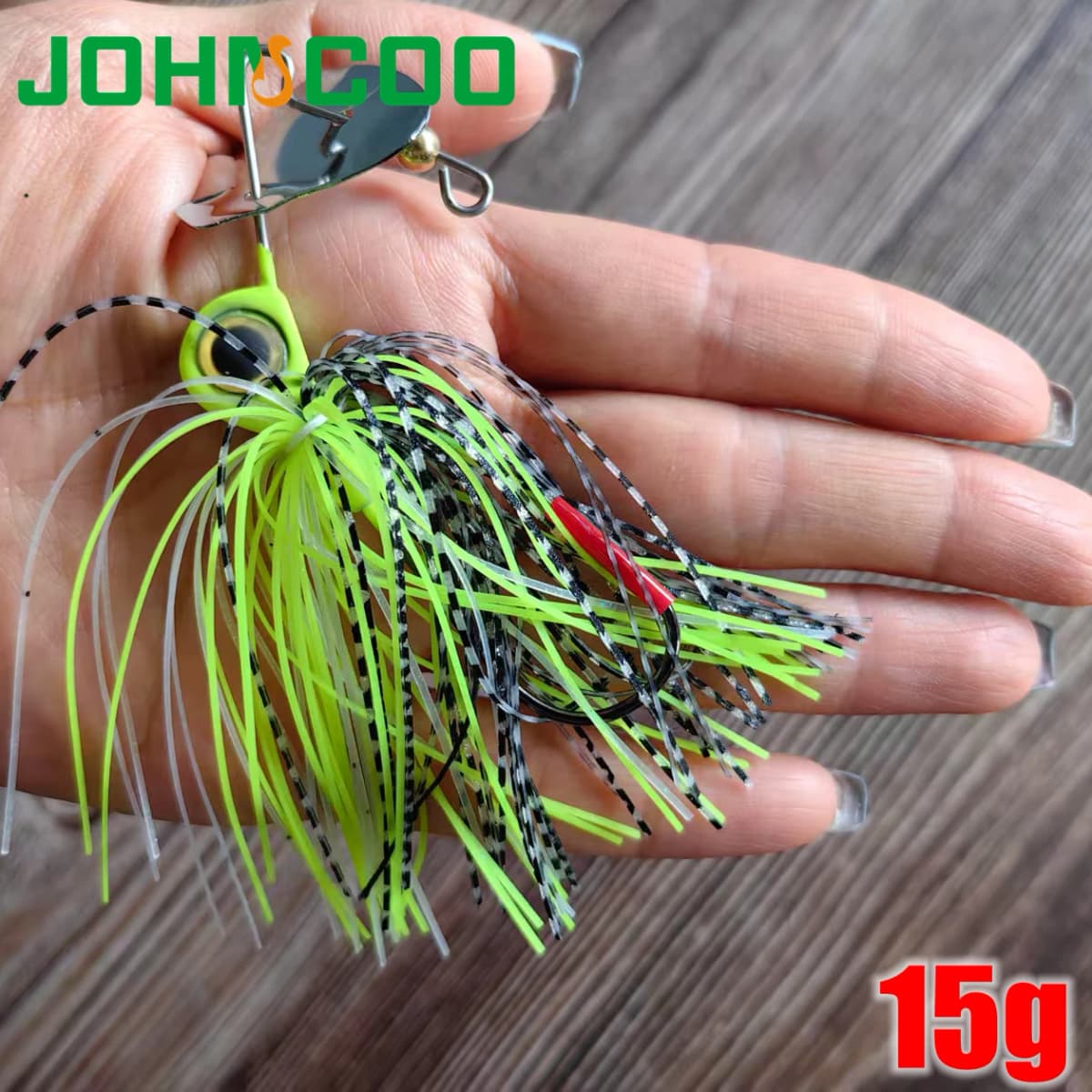 Fishing lure metal bait 15g 0.53OZ spinner bait Big Blade Jig wobbler Fishing lure for bass pike