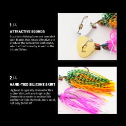 Fishing lure metal bait 15g 0.53OZ spinner bait Big Blade Jig wobbler Fishing lure for bass pike