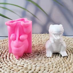 Dinosaur Silicone Mold DIY Cement Plaster Desktop Ornament Dinosaur Candle Mold