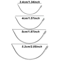 4Pcs Sewing Curved Needle Leather Craft Sewing Accessories C Type Stitching Sewing Leathercraft Needles for Shoe Repair Tools