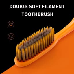 6 high-grade orange light luxury toothbrush deep cleaning oral care soft hair teeth cleaning tools for adult daily life home too