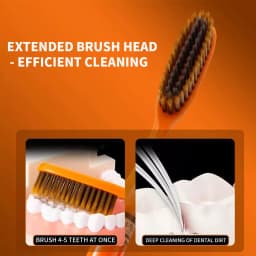 6 high-grade orange light luxury toothbrush deep cleaning oral care soft hair teeth cleaning tools for adult daily life home too