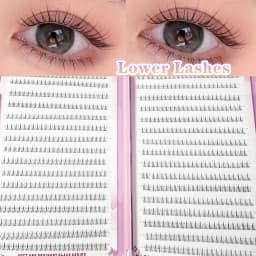 768/60pcs Under Eyelashes Extension Personal EyeLash Professional Makeup Individual Cluster Grafting Fake Lashes False Eyelashes