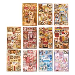 Stickers Book Kawaii Japanese Style Glitter Film Die-cutting Sticker Book Diy Handmade Scrapbook Aesthetic Stationery
