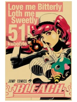 Anime Figure Bleach Poster Aesthetic Gigante Home Decoration Retro Manga Canvas Painting For Wall Art Mural Kawaii Room Decor