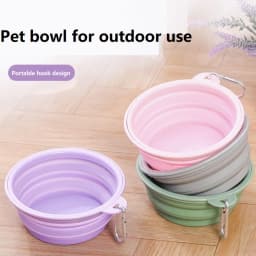 350ML Folding Dog Dish Collapsible Pet Bowl Water for Dog Drinking Bowl Cat Water Bowl Drinking Fountains for Dogs