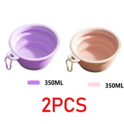 350ML Folding Dog Dish Collapsible Pet Bowl Water for Dog Drinking Bowl Cat Water Bowl Drinking Fountains for Dogs