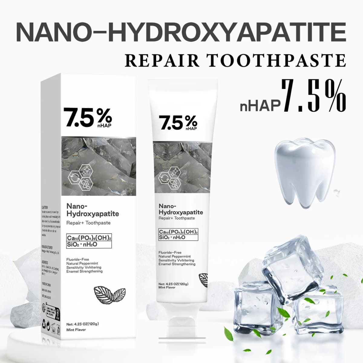 Nano Hydroxyapatite Toothpaste Remover Coffee Tea Stain Improve Bad Breath Prevent Caries Teeth Whitening Toothpaste Products