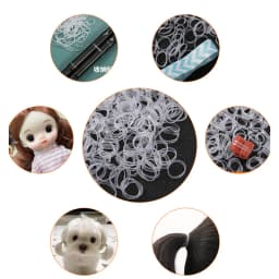 High Elasticity Transparent Silicone Rubber Band Mini Rubber Bands Soft Elastic Bands for DIY Kid Hair Braids Hair