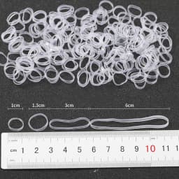 High Elasticity Transparent Silicone Rubber Band Mini Rubber Bands Soft Elastic Bands for DIY Kid Hair Braids Hair
