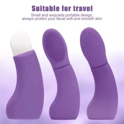 2 in 1 Facial Blackhead Removal Tool Silicone Face Scraper for Deep Cleansing Face Spatula Nose Whitehead Remover Skin Care Tool