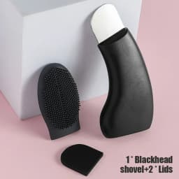2 in 1 Facial Blackhead Removal Tool Silicone Face Scraper for Deep Cleansing Face Spatula Nose Whitehead Remover Skin Care Tool