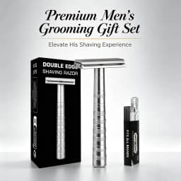 Double Edge Safety Razor with 5 Spare Blades 30° Angled Precision Reusable Single Blade Razors for Men and Women