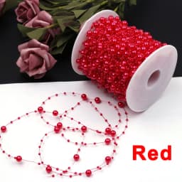 2/5/10Meter Imitation Pearl String Fishing Line Artificial Pearls String 8+3mm Bead Chain for Craft Garland Flower Wedding Decor
