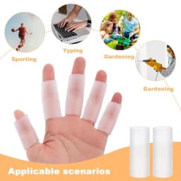 10PCS Gel Finger Sleeve Protectors Silicone Finger Sleeves Support Fingertips Protection Finger Covers Protector for DIY