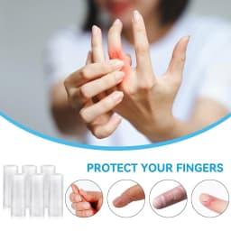 10PCS Gel Finger Sleeve Protectors Silicone Finger Sleeves Support Fingertips Protection Finger Covers Protector for DIY