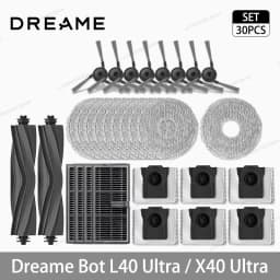 Dreame L40 Ultra / X40 Ultra Vacuum Cleaner Replacement Accessories Main Side Brush HEPA Filter Mop Cloths Dust Bag Spare Parts