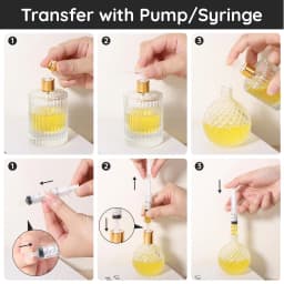 5ml perfume replenishment tool set, 8-piece plastic transparent perfume dispenser transfer tool set, perfume funnel cosmetic dis