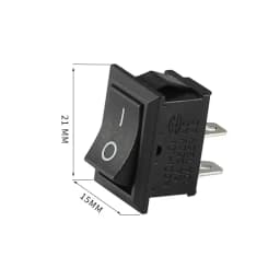 5/20/100Pcs KCD1 15*21mm 2Pin ON-OFF Boat-shape Switch 10*15mm Snap-in Rocker Switch KCD Switches